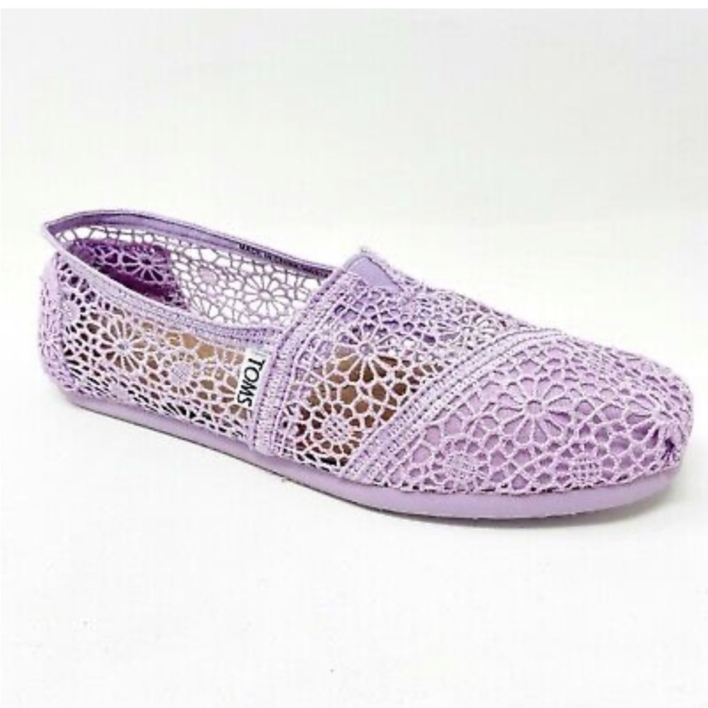 Toms classic Lavender lilac NWT women 7 slide lace